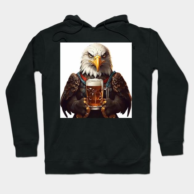 EAGLE AND BEER Hoodie by likbatonboot